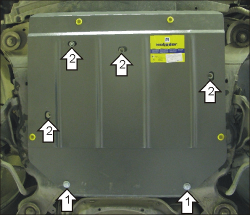 Защита картера двигателя и КПП Volvo S60 I 2000-2004 V-2,3, 2,4, 2,5, 2,4D FWD, 4WD Арт. 02611
