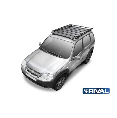 Багажник алюминиевый (платформа) для LADA (ВАЗ) Niva II (Travel) 2020-, 1470x1180 RIVAL арт. T.6004.1