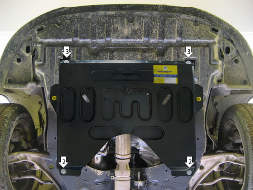 Защита картера двигателя и КПП Nissan Teana II (J32) 2012-2014 FL V-2,3; 2,5; 3,5 FWD Арт. 71412