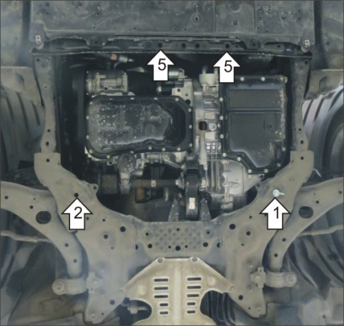 Защита картера двигателя и КПП Mazda3 III (BM) 2013-2017 Седан V-1,5 FWD Арт. 71101