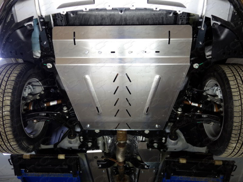 Защита картера двигателя и КПП Ford Explorer V (U502) 2015-2018 рестайлинг Внедорожник 5 дв. (кроме Sport 3.5 EcoBoost) Арт. ZKTCC00180
