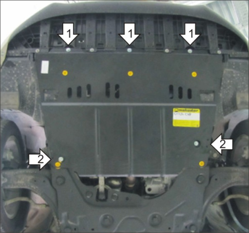 Защита картера двигателя Renault Latitude I 2010-2013 Седан V-2.0; 3.0 Арт. 01724