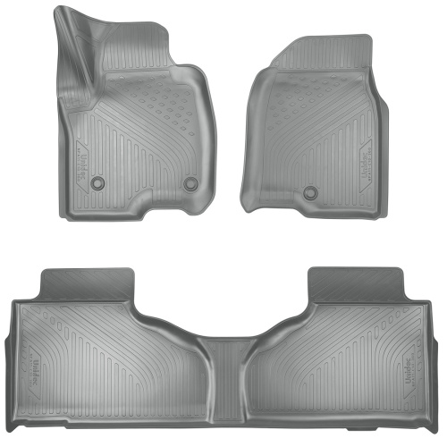 Коврики в салон Cadillac Escalade V 2020-, полиуретан 3D Norplast, Серый, 1,2 ряд Арт. NPA11-C10-360-1-G