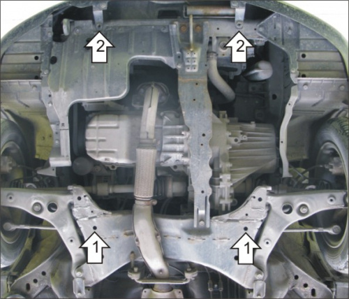 Защита картера двигателя и КПП Mitsubishi Lancer 9 2003-2007 Седан V- 1,6, 2,0.FWD Арт. 01308