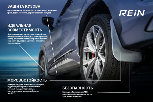 Брызговики Renault Arkana 2019- Внедорожник 5 дв., передние, полиуретан Арт. REIN4147F13