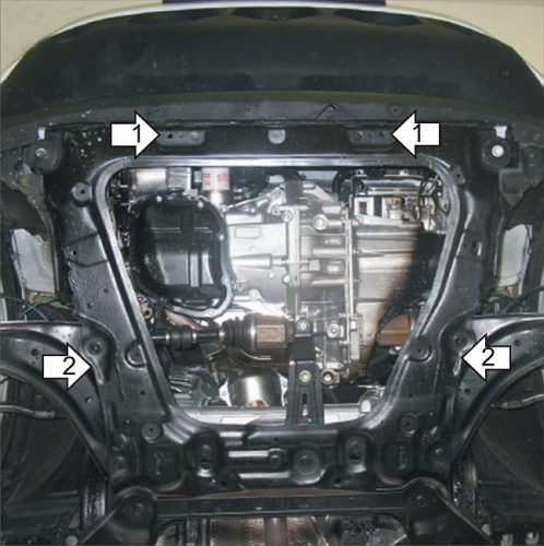 Защита картера двигателя и КПП Nissan Juke I (YF15) 2010-2014 V-1,6 4WD, FWD Арт. 71409