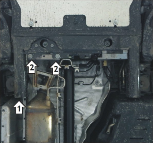 Защита трубок сажевого фильтра Volkswagen Caravelle (T6) 2015-2019 Микроавтобус V-2,0, 2,0D 4WD, FWD Арт. 02742