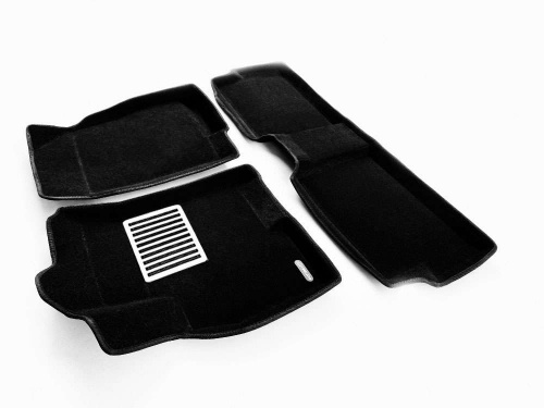 Коврики в салон Chery Tiggo 7 Pro 2020-, 3D ткань Euromat LUX, Черный, Арт. EM3D001421