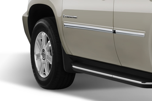 Брызговики Cadillac Escalade IV 2014-2020 с авто подножкой, передние, полиуретан Арт. FROSCH.07.09.F13