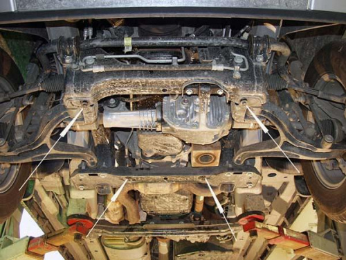 Защита картера двигателя Jeep Commander I 2005-2010 Внедорожник 5 дв. V-3.7; 4.7; 5.7; 3.0 CRD Арт. 04.0963