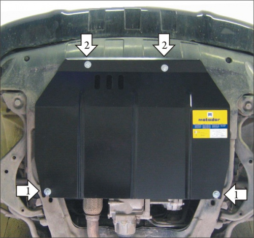 Защита картера двигателя и КПП Hyundai Tucson I (JM) 2004-2010 V-2,0, 2,7 FWD, 4WD Арт. 00911