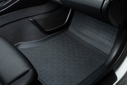 Коврики в салон Volkswagen Tiguan II 2016-2020, резина Seintex выс. борт, Черный, Арт. 87995