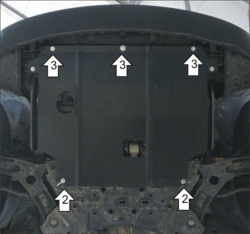 Защита картера двигателя и КПП Kia Soul II (PS) 2013-2016 V-1,6 FWD Арт. 51033