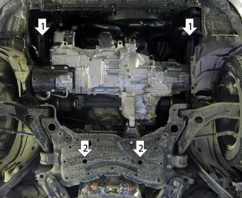 Защита картера двигателя и КПП Mazda3 I (BK) 2003-2006 Седан V-1,6; 2,0 FWD Арт. 71123