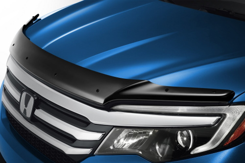Дефлектор капота Ford S-MAX I 2010-2015 рестайлинг Минивэн, на еврокрепеже без логотипа  Арт. REINHD639WL