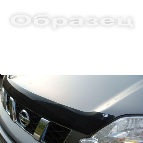 Дефлектор капота Nissan Navara III (D40) 2010-2015 рестайлинг Пикап, на зажимах 1 шт Арт. 27211