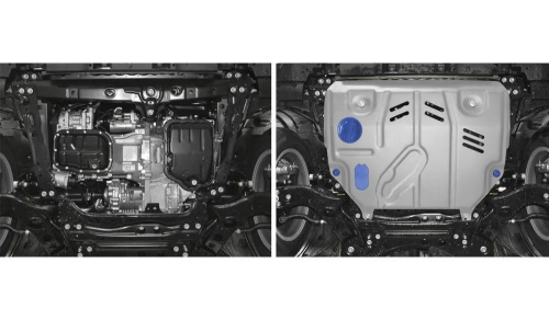 Защита картера двигателя и КПП Lexus NX I 2014-2017 V - 2.5 Hybrid NX300h Арт. 33332061