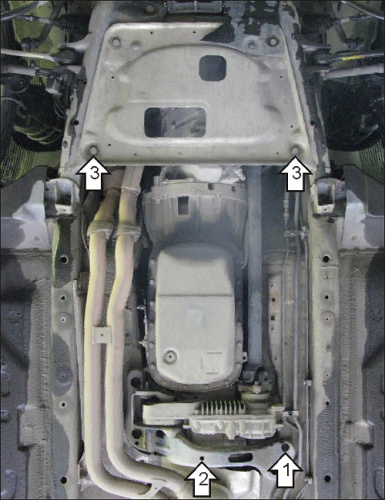 Защита КПП BMW X3 I (E83) 2003-2006 V-2.0; 2.5; 3.0 АКПП Арт. 10202
