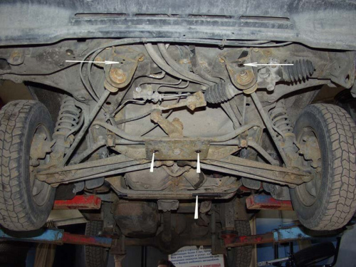 Защита картера двигателя и КПП Daewoo Damas I 1991-2005 Минивен V-0,8 Арт. 06.0190