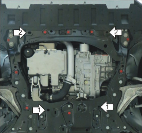 Защита картера двигателя и КПП Volvo V60 II 2018-2023 V-2,0 4WD Арт. 02621