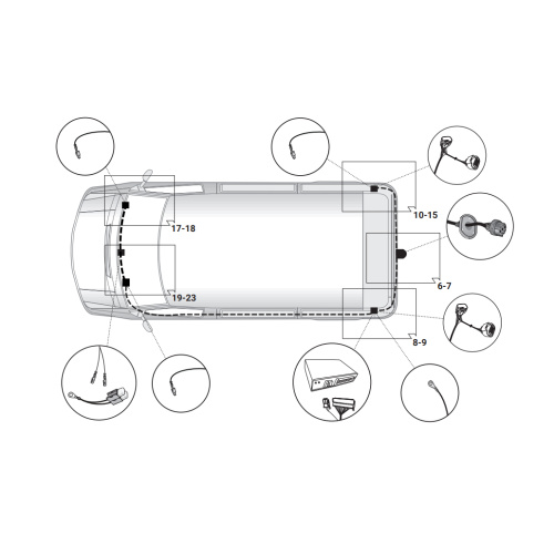 Блок согласования Citroen Jumper II 2014- рестайлинг Фургон для а/м с 2021- Универсальный 7pin с отключением парктроника Hak-System Арт. 12500694