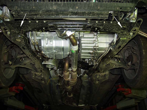 Защита картера двигателя и КПП Alfa Romeo 166 (936) 1998-2007 Седан V-2,0; 2,5; 3,0; 3,2; 2,4JTD Арт. 01.0489