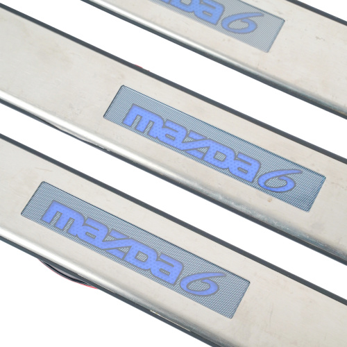 Mazda 6 II 2008-2012 Накладки порогов с подсветкой, арт. SB-174