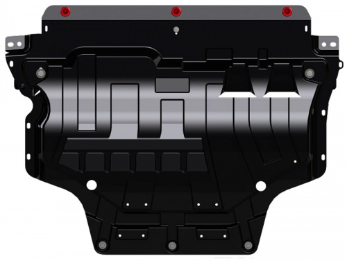 Защита картера двигателя и радиатора Skoda Octavia III (A7) 2013-2017 Универсал V-1,4 МТ; 1,4 TSI МТ; 1,6 MPI  МТ; 1,8 TSI  МТ; 1,8 TSI DSG Арт. 21.39