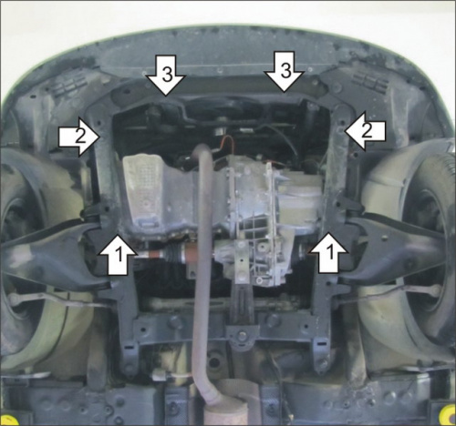 Защита картера двигателя и КПП LADA Largus I 2012-2021 Универсал V-1,6 FWD для а/м по 2022 Арт. 51706