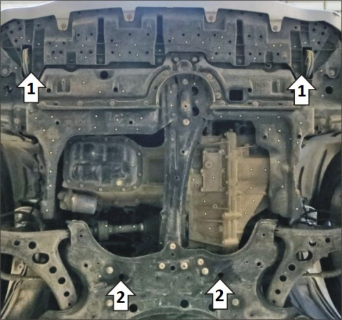 Защита картера двигателя и КПП Toyota Noah III (R80) 2014-2023 Минивэн V-1.8 Арт. 72508
