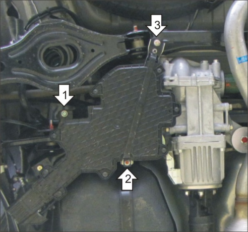 Защита топливного фильтра Peugeot 4007 I 2007-2012 Внедорожник 5 дв. V-2,2D, 2,0, 2,4 4WD, FWD Арт. 01615