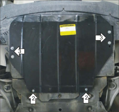 Защита картера двигателя и КПП Renault Master III 2010-2015 Фургон V-2,3D  FWD Арт. 01731