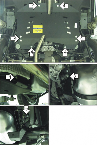 Защита топливного бака Range Rover Evoque I (L538) 2011-2015 5 дв. V-2.0; 2.2 Арт. 33215