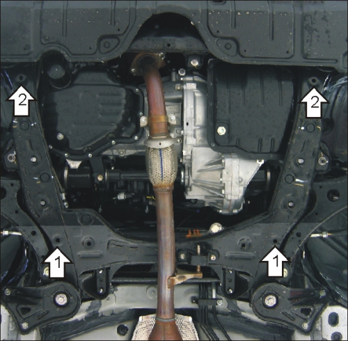 Защита картера двигателя и КПП Toyota Camry VI (XV40) 2006-2009 V-2,0; 2,4; 2,5; 3,0 FWD Арт. 02529