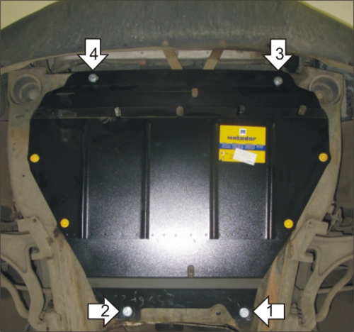 Защита картера двигателя и КПП Chrysler Pacifica I 2003-2006 Минивэн V-3,5 FWD, 4WD; примерялась только на АКПП Арт. 00307
