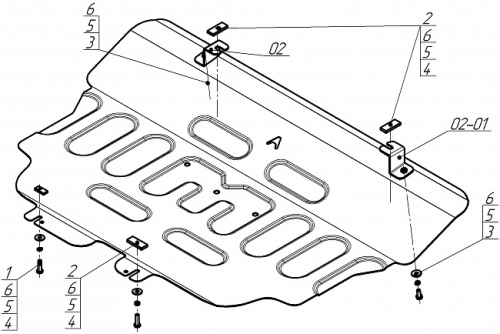 Защита картера двигателя и КПП Jetour X70 Plus I 2020- V-1.6; FWD; АКПП Арт. 59012