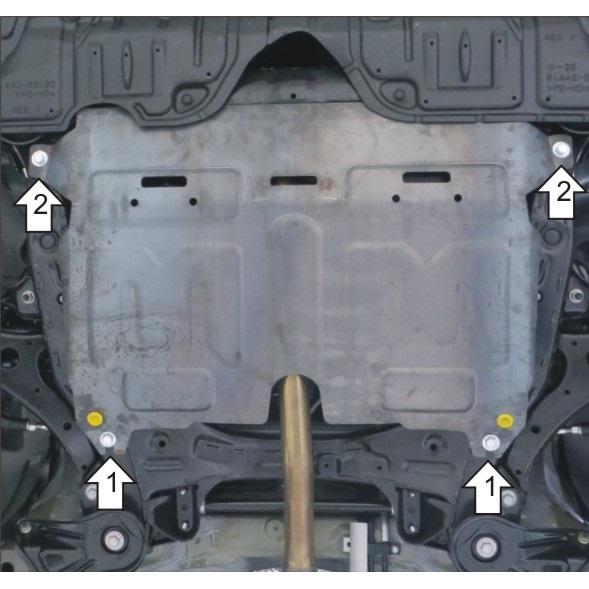Защита картера двигателя и КПП Toyota Camry VII (XV50) 2011-2014 V-2,0; 2,5 FWD Арт. 72502