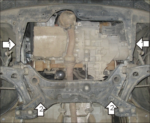 Защита картера двигателя и КПП Smart Forfour I (W454) 2004-2006 Хэтчбэк 5 дв. V-4.0 FWD Арт. 05502