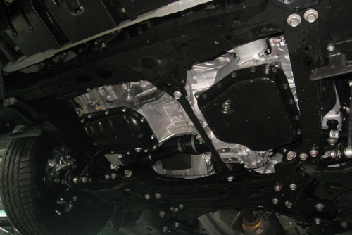 Защита картера двигателя и КПП Toyota Auris I 2006-2010 Хэтчбэк 5 дв. V-все Арт. ALF2475st