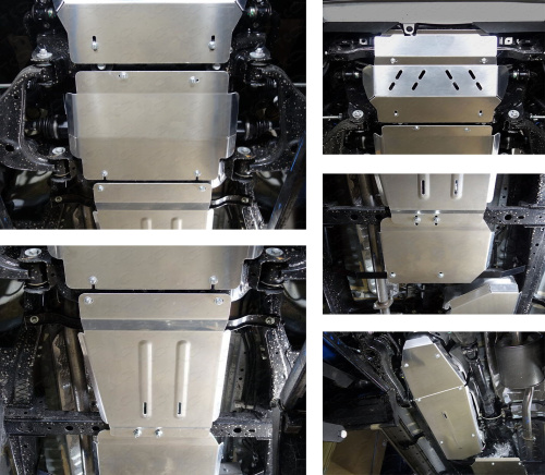 Комплект защит Toyota Fortuner II 2015-2020 (защита: радиатора, картера, КПП, РК, бак) Арт. ZKTCC00331K