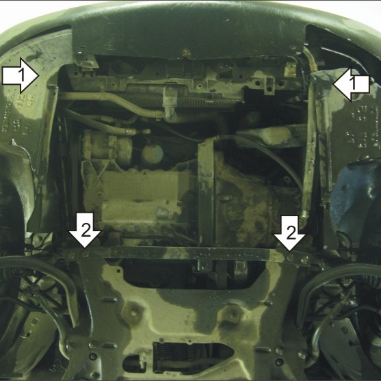 Защита картера двигателя и КПП Citroen C5 I 2000-2004 Лифтбек V-1,7; 2;2, 2.0; 2,9  Арт. 00403