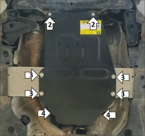 Защита КПП и РК Mercedes-Benz M-Класс III (W166) 2011-2015 V-3,0D 4WD Арт. 71201