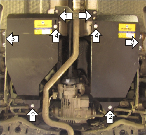 Защита топливного бака Volkswagen Tiguan I 2007-2011 V-1,4, 2,0, 2,0D 4WD Арт. 12706