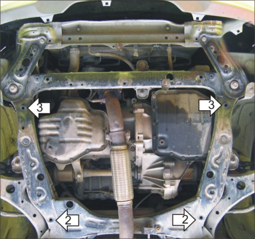 Защита картера двигателя и КПП Toyota Camry V (XV30) 2001-2004 Седан V-2,0, 2,4 FWD Арт. 02508