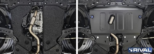 Защита картера двигателя и КПП Toyota Highlander IV (U70) 2019- V - 3.5 Арт. 11195491