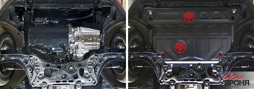 Защита картера двигателя и КПП Skoda Octavia III (A7) 2013-2017 Универсал V- 1.4; 1.6; 1.8; 2.0d (c Webasto) Арт. 111.05114.1
