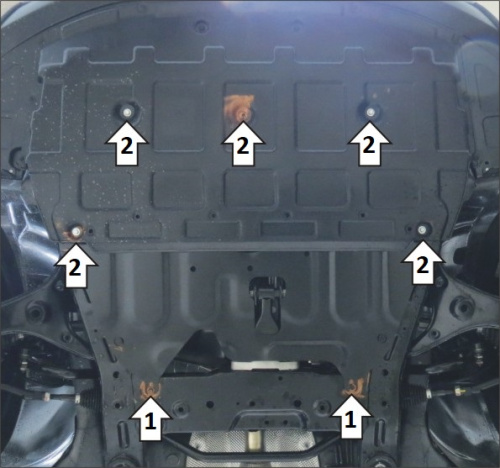 Защита картера двигателя и КПП JAC JS4 2020- Внедорожник 5 дв. V-1.5 Арт. 57601