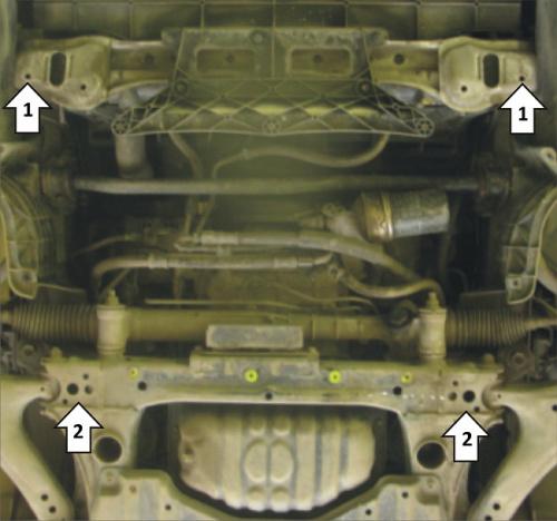 Защита картера двигателя, радиатора и гидроусилителя руля Lexus LS III 2000-2003 Седан V-4.3 RWD Арт. 15004