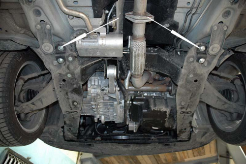Защита картера двигателя и КПП Jaguar X-Type I 2008-2009 Рестайлинг Седан V-2.0 Diz Арт. 28.1450