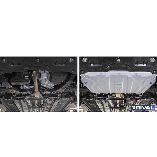 Защита картера двигателя и КПП Toyota Camry VIII (XV70) 2017-2021 V - 2.0; 2.5; 3.5; Увеличенная Арт. 333.9518.2